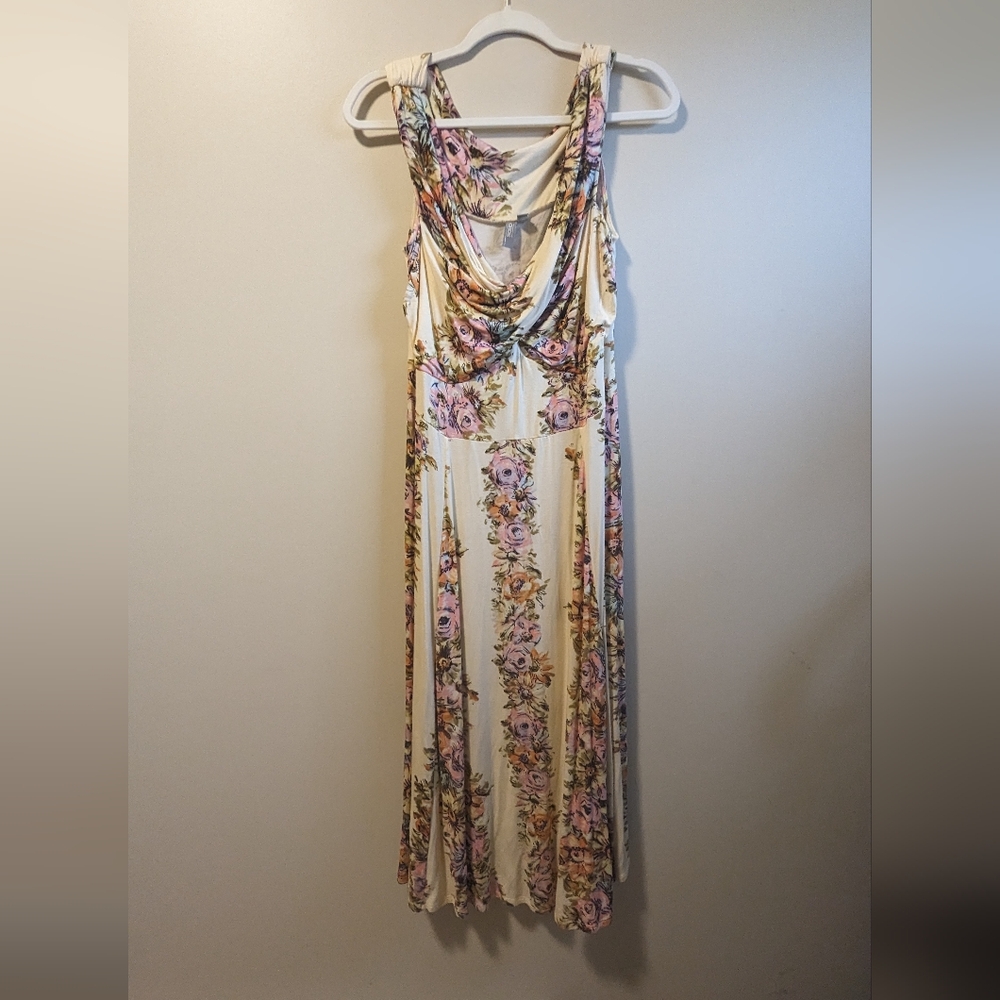 ASOS Floral dress Spring Summer off or on shoulder size 12 large nursing